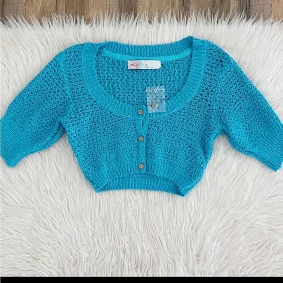 Free People Blue Knit Cardigan - Picture 2 of 9